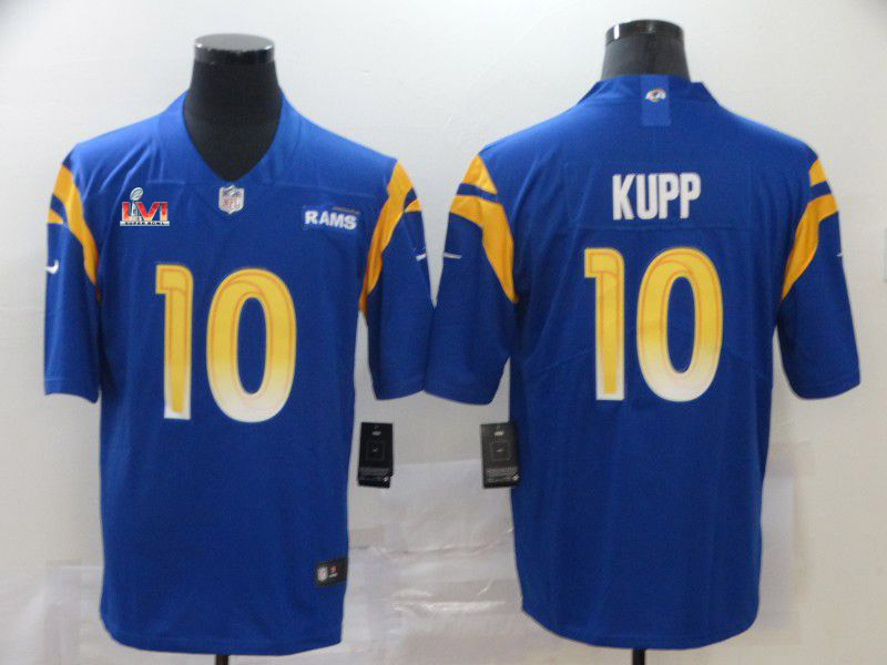 2022 Super Bowl Men Los Angeles Rams #10 Kupp Blue Nike Vapor Untouchable Stitched Limited NFL Jerseys->nfl hats->Sports Caps